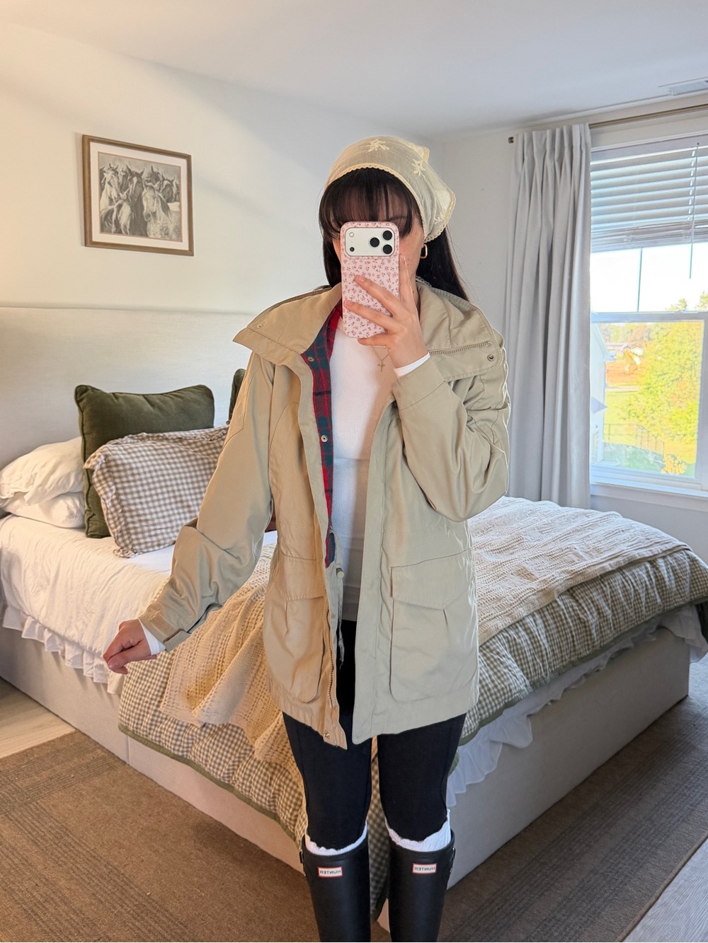 Light Beige Women's Utility Jacket - Casual Everyday Coat
